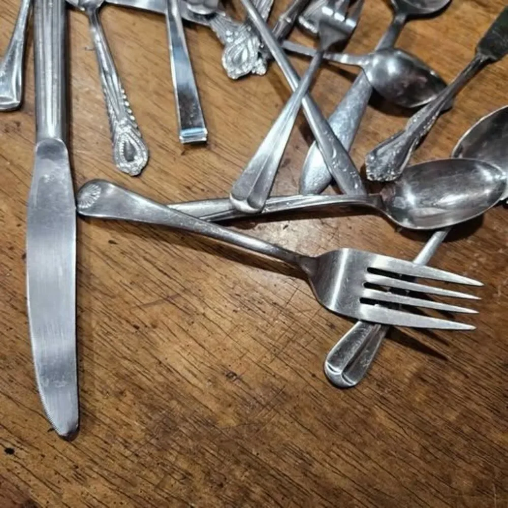 Mixed Lot of Stainless Steel Flatware - Spoons, Forks, Knives. lot#2